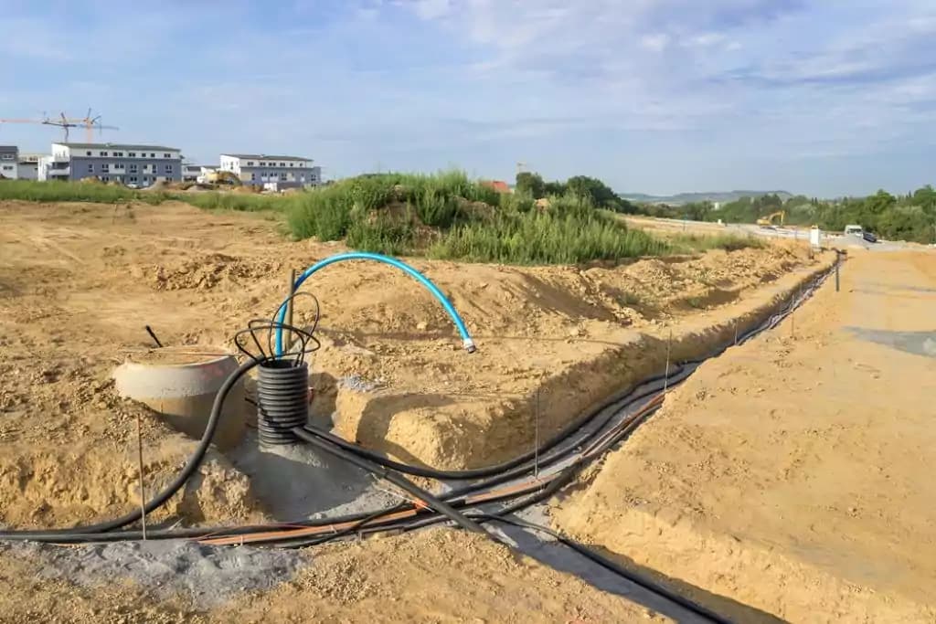 Chantier de viabilisation BKSTP en cours en Île-de-France